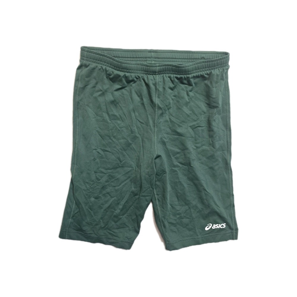 Men's ASICS Medley Field Shorts Track and Field L Green Drawstrings